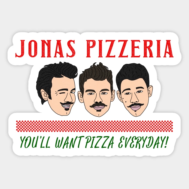 Jonas Pizzeria Sticker by PlanetWeirdPod